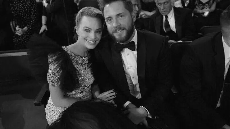 Tom Ackerley with wife Margot Robbie
