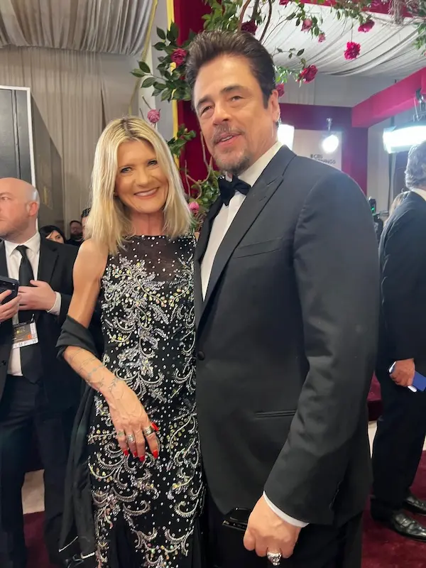 Benicio del Toro and Anna Karolina Heinrich at Golden Globe Awards 2026